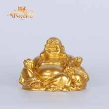 笑口常开金弥勒佛大肚弥勒佛佛配件树脂摆件笑脸佛大肚元宝