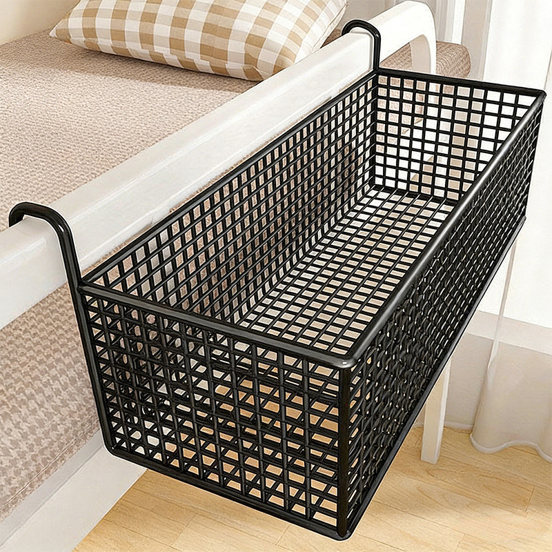 Dormitory hanging basket bedside storage rack student dormitory bedside storage basket upper bunk bed side hanging basket for storing items on the bed Dormitory hanging basket bedside storage rack student dormitory bedside storage basket upper bunk bed side hanging basket for storing items on the bed