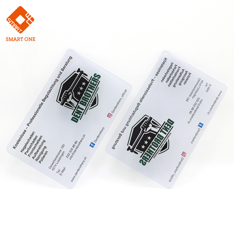 源头厂家 透明pvc名片 名片印刷厂制作 透明会员卡