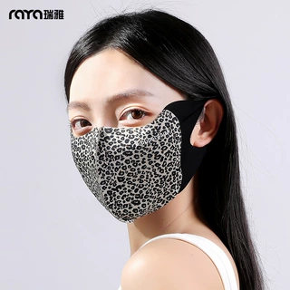 瑞雅夏季防晒口罩女防紫外线遮阳防护轻薄立体透气骑行冰丝面罩