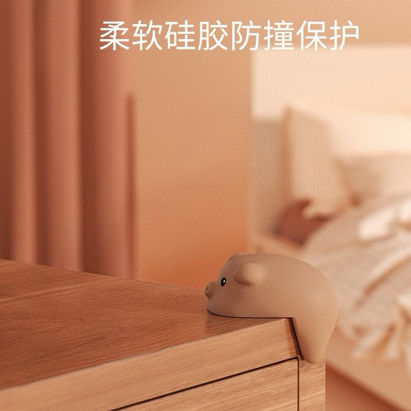 Animales transfronterizos Conejo Silicona Esquina de mesa Esquina de protección Esquina anticolisión Esquina anticolisión para niños Equipo de protección de seguridad para bebés