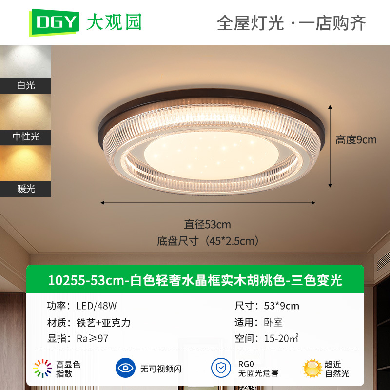 Lámpara de Techo Retro para Dormitorio en Acrílico y Hierro, Regulable, Luz LED, para Dormitorio y Comedor