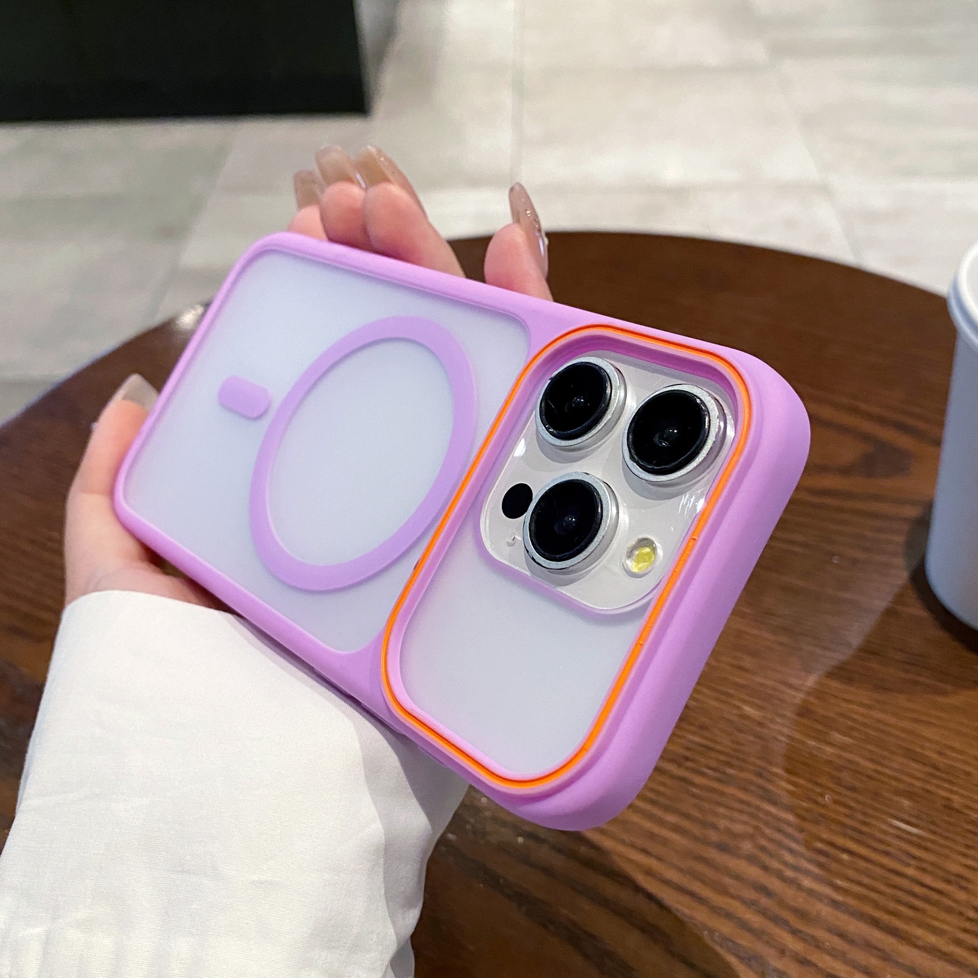 Phone Case For Iphone 16 15 Pro Large Window Full Cover Couple Style_voghion.com