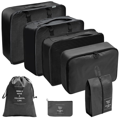 Amazon Cross Travel Storage Bag Set Travel Seven-piece Suitcase Clothing Organizer Storage Bag Storage Cover