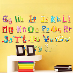 牆貼廠家批發新款英文字母表臥室客廳可移除裝飾兒童牆貼 XH6220