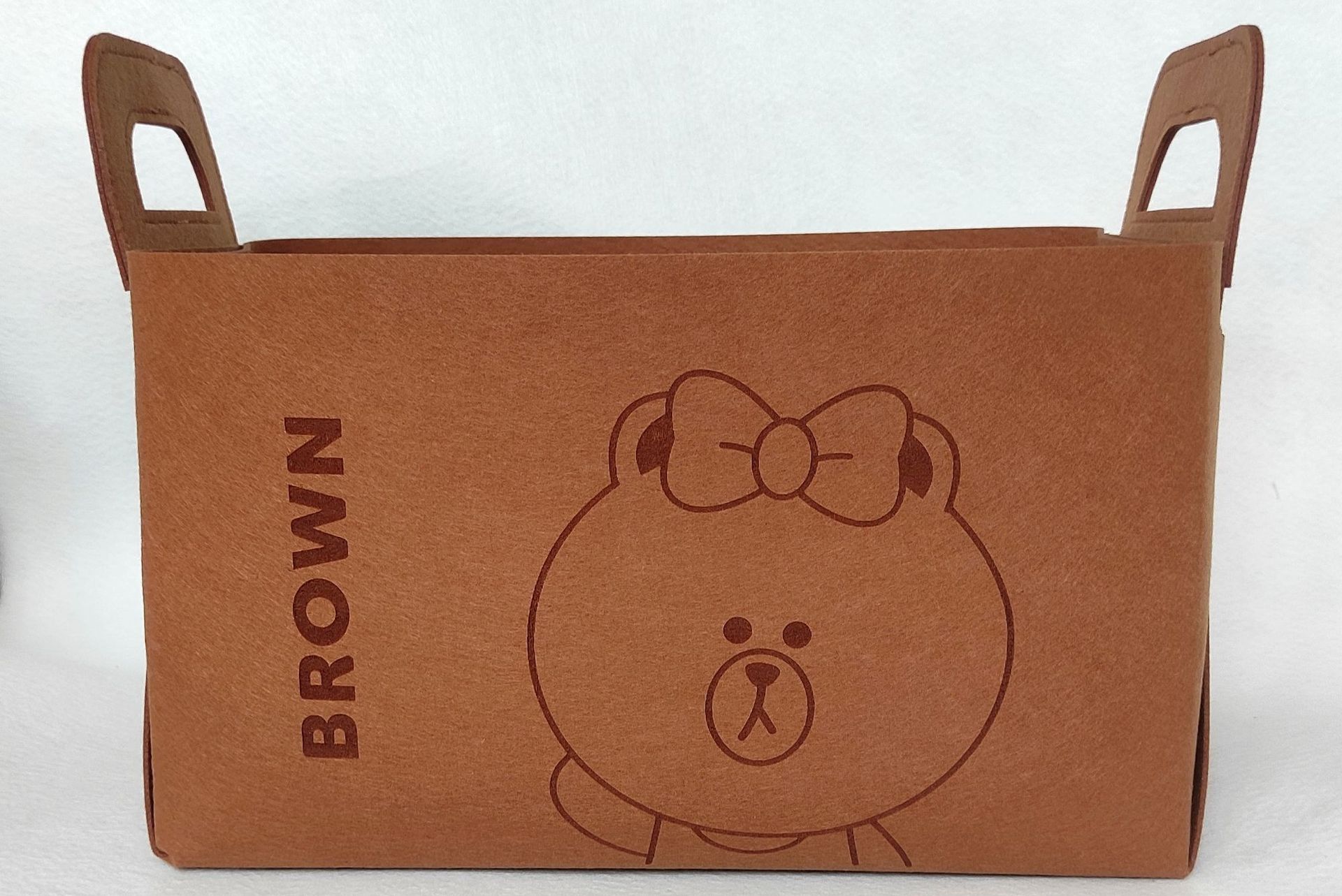 3MM car trunk bear cartoon self-adhesive bag sundries car folding large storage box cover snack storage