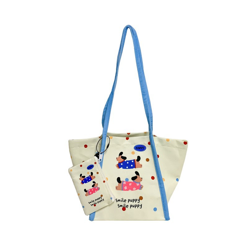 Bolsa de lona de dibujos animados japoneses 2025 nuevo bolso de gran capacidad para estudiantes de escuela primaria bolso de hombro para hombres y mujeres