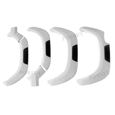 Suitable for 2016+ Toyota Hilux Revo, High-End Wheel Arch Plastic Car Wheel Arch Pickup Body Parts (Wheel eyebrow) - revo-high-end-wheel-eyebrows-pure-white-black-film