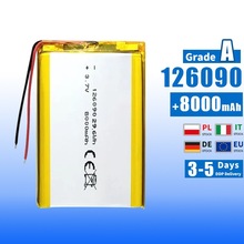 126090 3.7V 8000mAh Lithium Polymer Battery Pack 9373129