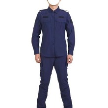 新款弹力布速干保安服夏长袖特训安检执勤服运动冲锋衣训练教官服