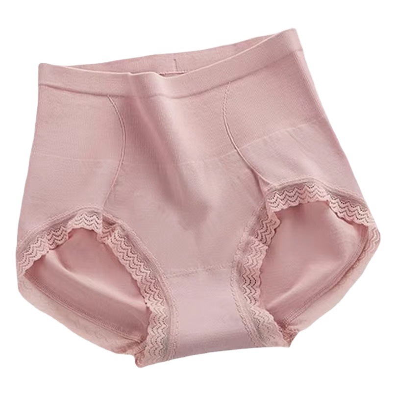 Nuevo encaje de grafeno ropa interior de cintura media alta levantamiento de la cadera del vientre de las mujeres contrayendo ropa interior de triángulo de mujer transpirable sin costuras