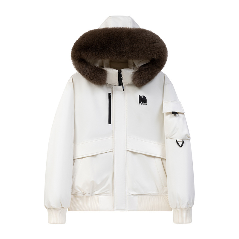 Trajes cortos de invierno de algodón para mujeres 2025 nuevo pequeño cuello de cabello grueso para superar la chaqueta de algodón para mujeres