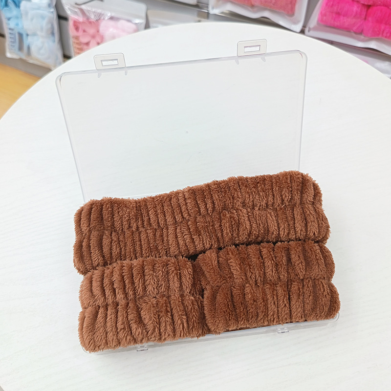 洗脸发带三件套洗漱防水防湿袖敷面膜束发带简约头带女用发捆发箍|undefined