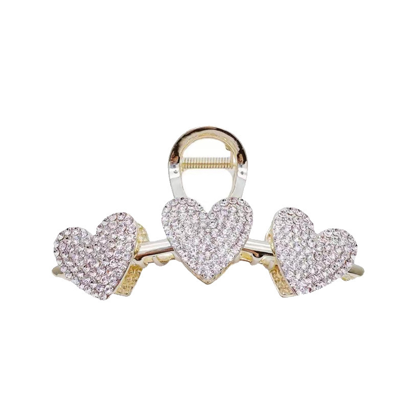 43g Weight Hair Claws Hair Accessories Type 1 Piece Quantity Daily Occasion Alloy Material Heart Shape Pattern Women's Gender Sweet Style Women's Sweet Heart Shape Alloy Hair Claws 8