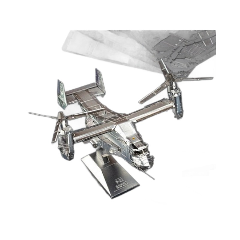 Estatua mágica de acero al por mayor versión de color avión un grupo metal rompecabezas mini 3D tridimensional hecho a mano DIY modelo de montaje