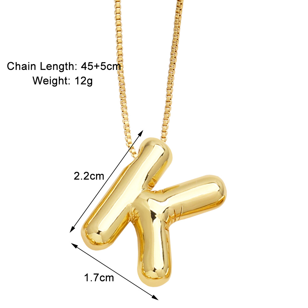 Simple Style Letter Copper Plating Pendant Necklace display picture 13