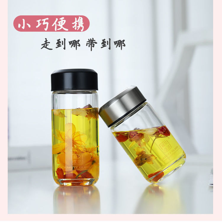 Internet celebrity mini glass female portable student small tea cup Korean cute small capacity children thickened water Cup