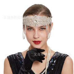 1920s盖茨比水钻流苏头带欧美复古新娘舞会发饰