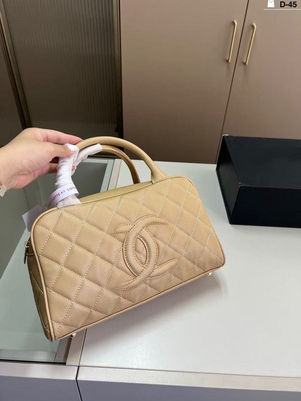 小香风包包中古vintage复古手提保龄球包感磨砂绒波士顿包|undefined