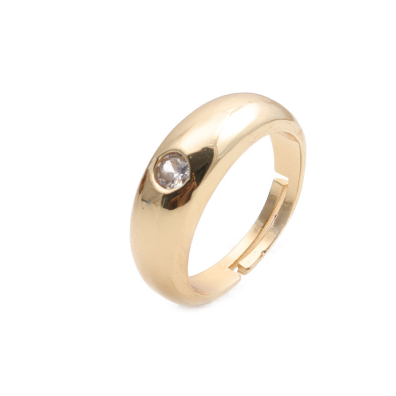 Fashion Inlaid Zircon Copper Ring display picture 1