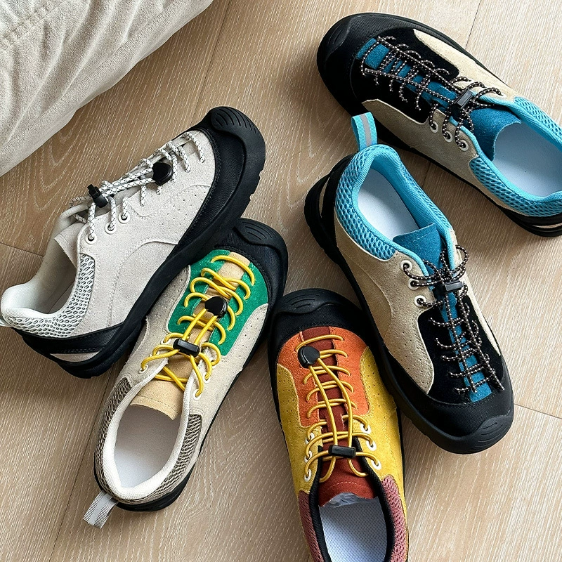 Женские кроссовки для активного отдыха, спортивная повседневная обувь, новинка 2025 года, стильные и универсальные, с цветовыми блоками, на мягкой подошве.