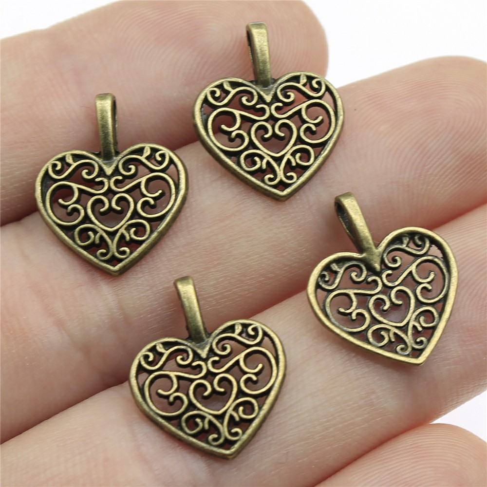 1 Piece Simple Style Heart Shape Alloy Plating Pendant Jewelry Accessories display picture 11