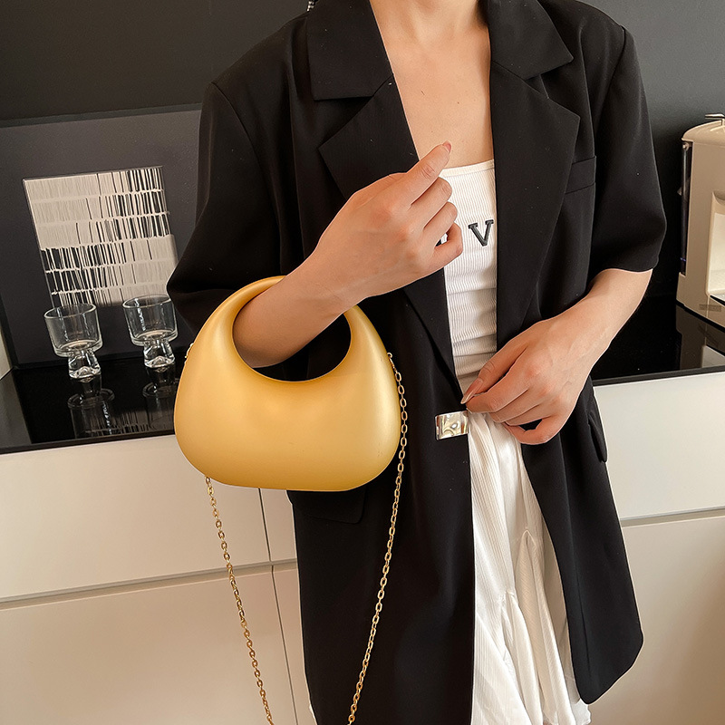 Bolsa de cadena de textura de alta calidad 2025 verano nuevo bolso retro bolso de hombro esmerilado bolso de mensajero acrílico mujer