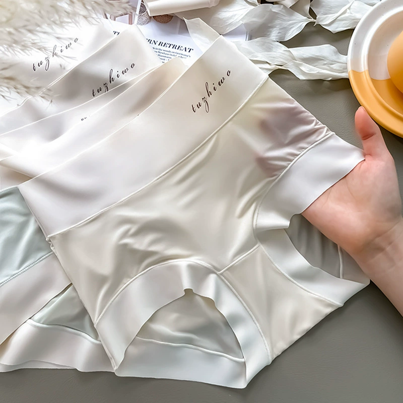Шёлковое бельё, летние ультратонкие брюки, дышащие штаны, высокая талия