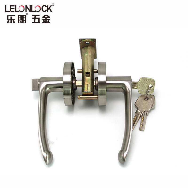 Lelang puerta interior de tres polos manija de la cerradura de baño cerradura de la puerta de canal multi-color opcional Mute cerradura de la puerta con llave