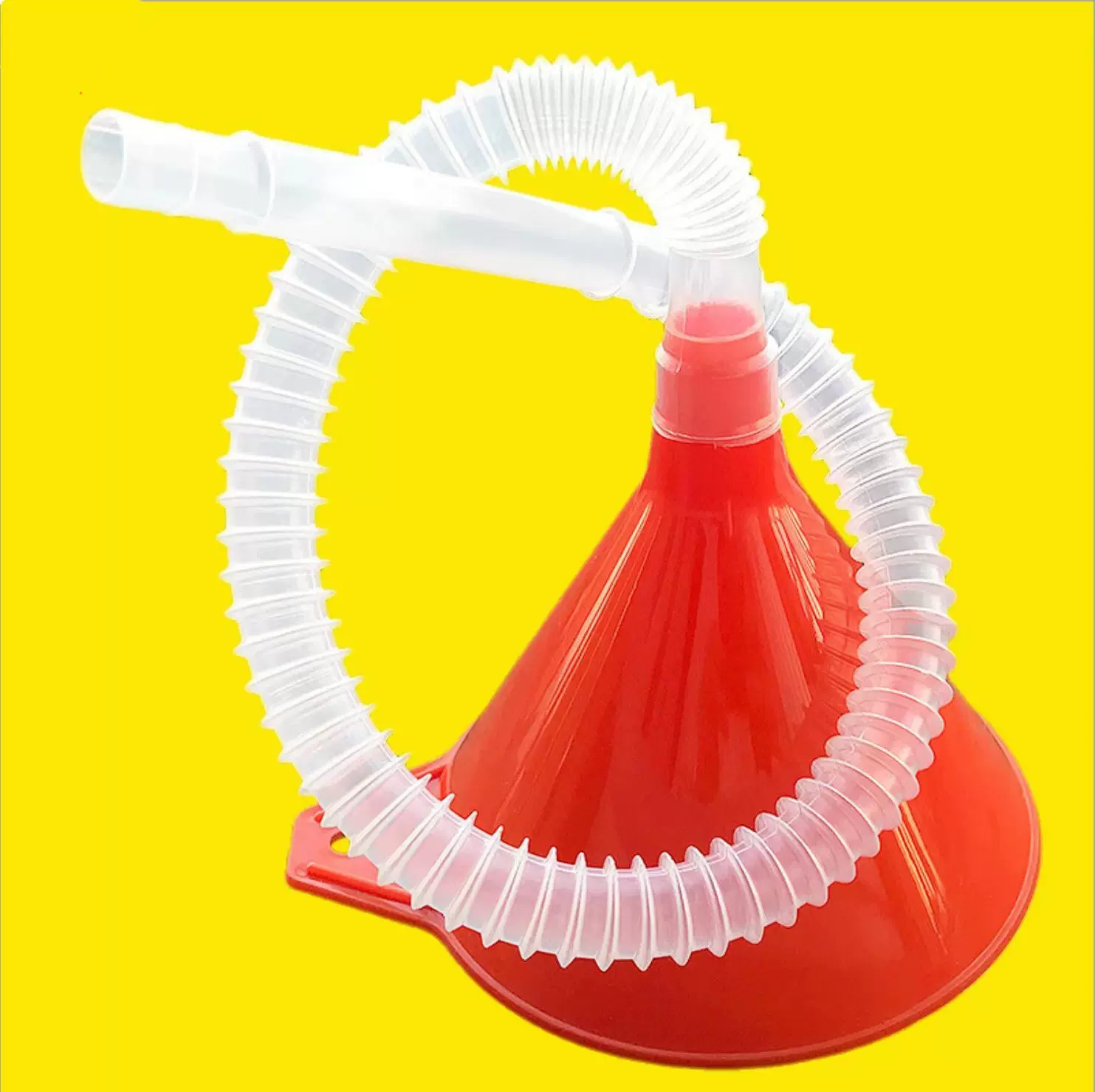 汽车摩托车塑料加油漏斗汽油机油燃油锥形带管延长管漏斗大号135