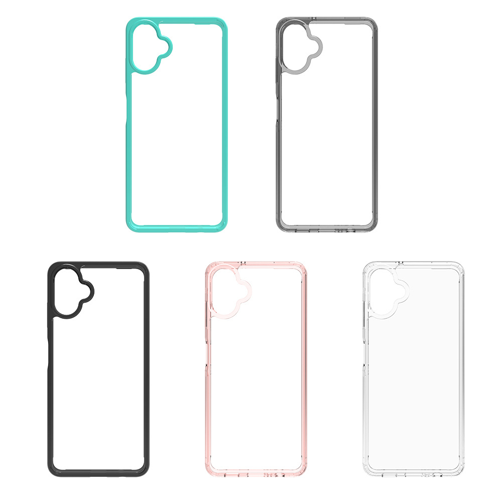 Aplicable en el sitio SAM A06 2 en 1 caja de teléfono transparente TPU + PC bolsa de aire A56 fábrica de cubierta