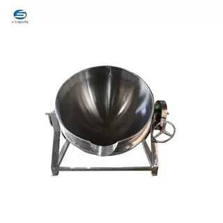 可倾斜带搅拌全自动夹层锅 餐饮加工设备蒸煮锅夹层蒸汽锅