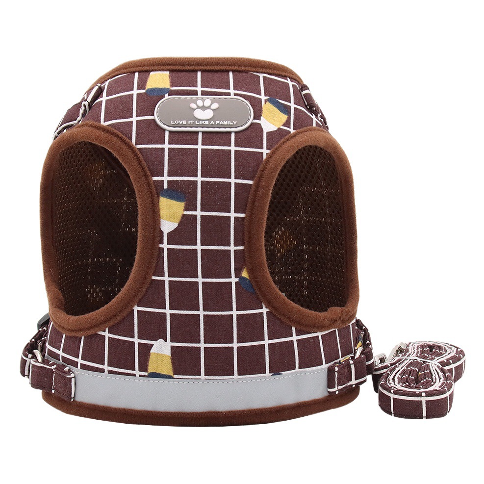 Arnés tipo chaleco para mascotas, arnés para perros pequeños y medianos, y gatos, disponible al por mayor, retráctil para perros.