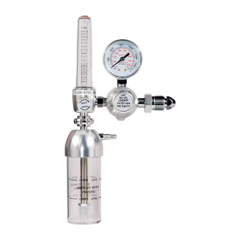 浮标式氧气吸入器 医用氧气瓶压力表 金属铝合金氧气表出口非洲