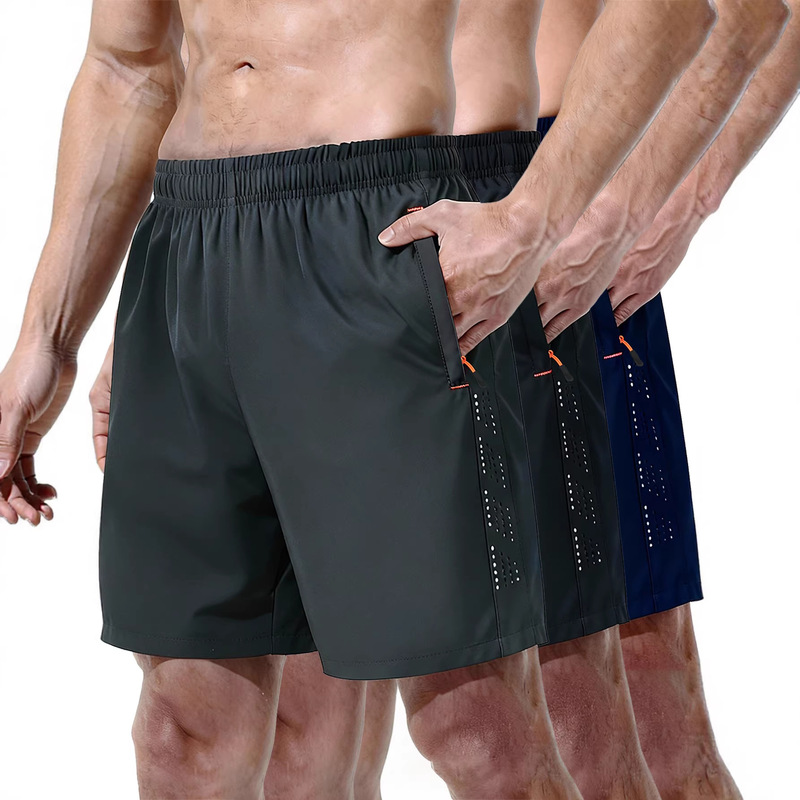 Cross-Border Exclusive Supply of S-Xxxl Ice-Feel Quick-Dry Shorts for Men, 2026 New Summer Breathable Casual Mid-Length Shorts