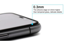 ANANK marca iPhone15Pro pantalla de seda dos fuerte película templada galvanoplastia capa oleófoba 15PROMAX etiqueta protectora