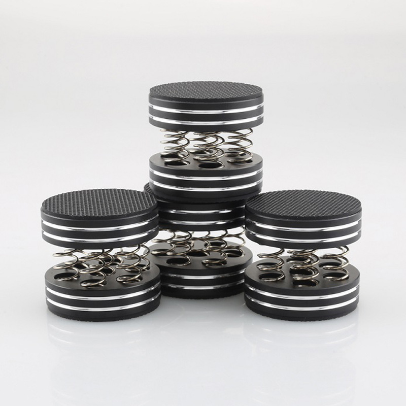 Four aluminum alloy speaker shock-absorbing feet pads springs anti-slip mats hi-fi amplifier CD player speaker stands shock-absorbing feet nails