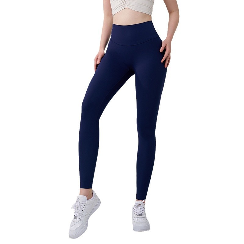 Super elástico sin tamaño desnudo sensación de cintura alta elevación de pantalones deportivos de belleza para mujeres pantalones de fitness pantalones de primavera y otoño
