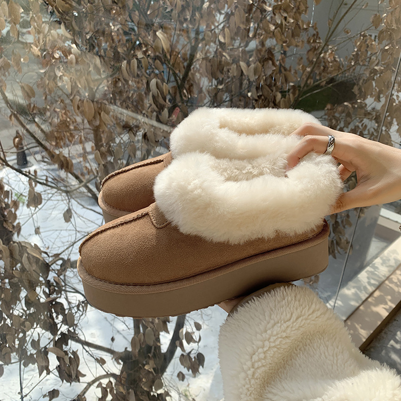 마룬-센터 솔기 버전 두꺼운 밑창