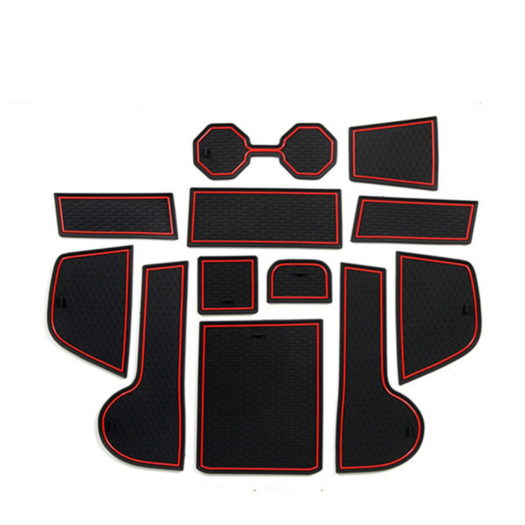 适用于18款大众POLO汽车内饰门槽垫波罗改装水杯储物槽防滑垫跨境