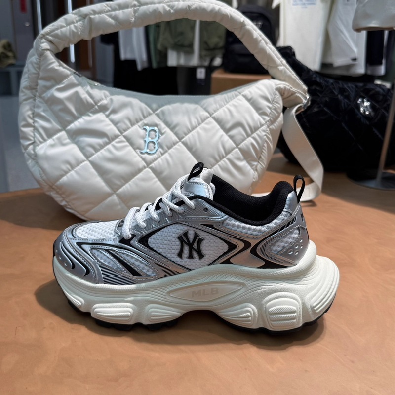 Mlb Cyber Dad Shoes Zhang Linghe's Same Style Men's and Women's Casual Shoes Thick-Soled Height-Increasing Sneakers Letter High Street