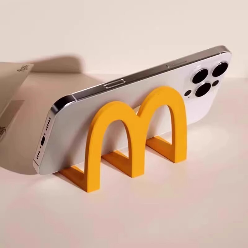 【ネットセレブ人気モデル】M型マクドナルド 携帯電話ホルダー オフィス デスクトップ オーナメント ワークステーション かわいい 高級 ニッチ|undefined