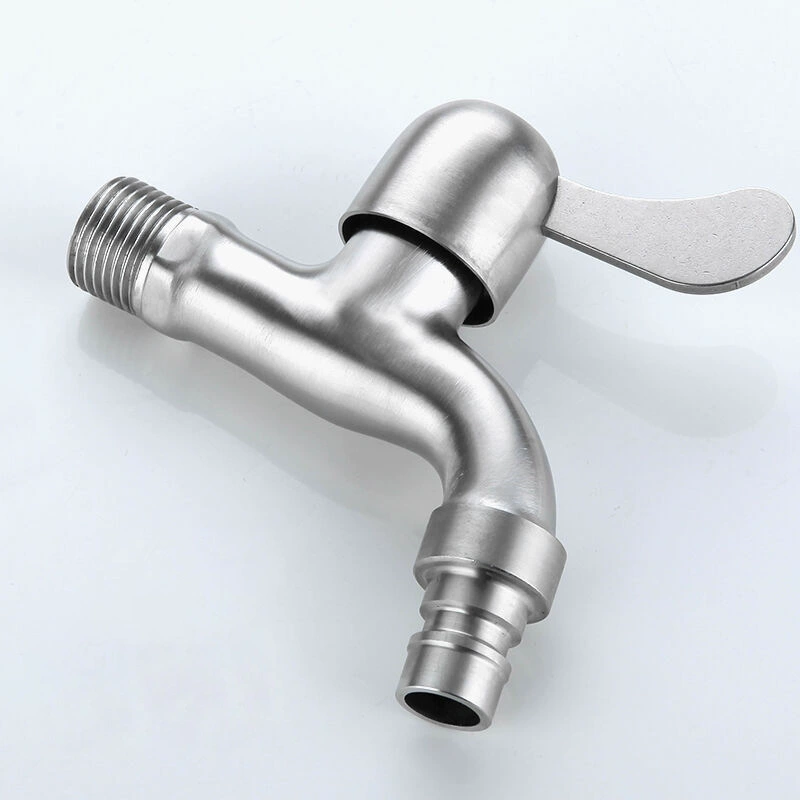 Factory direct selling 304 stainless steel washing machine water mouth water tap, fast opening water mouth balcony into the wall, single cold water mouth