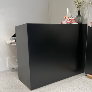 Cashier Simple Modern Black Cabinet Clothing Store Barber Shop Paint Bar Company Front Desk Reception Desk Counter