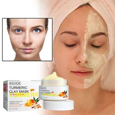 EELHOE Turmeric Vitamin C Mask Deep Cleansing Clear Pox Rejuvenating Hydrating Brightening Skin Shrinking Pores