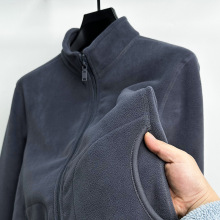 外贸原单尾货大牌双面摇粒绒卫衣男拉链开衫秋冬保暖立领夹克外套