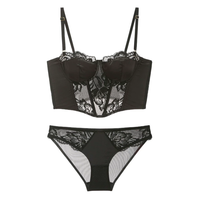 Сексуальный кружевной длинный рыбий грудной грудной грудной грудной бюстгальтер маленький бюстгальтер нижнее белье женский костюм