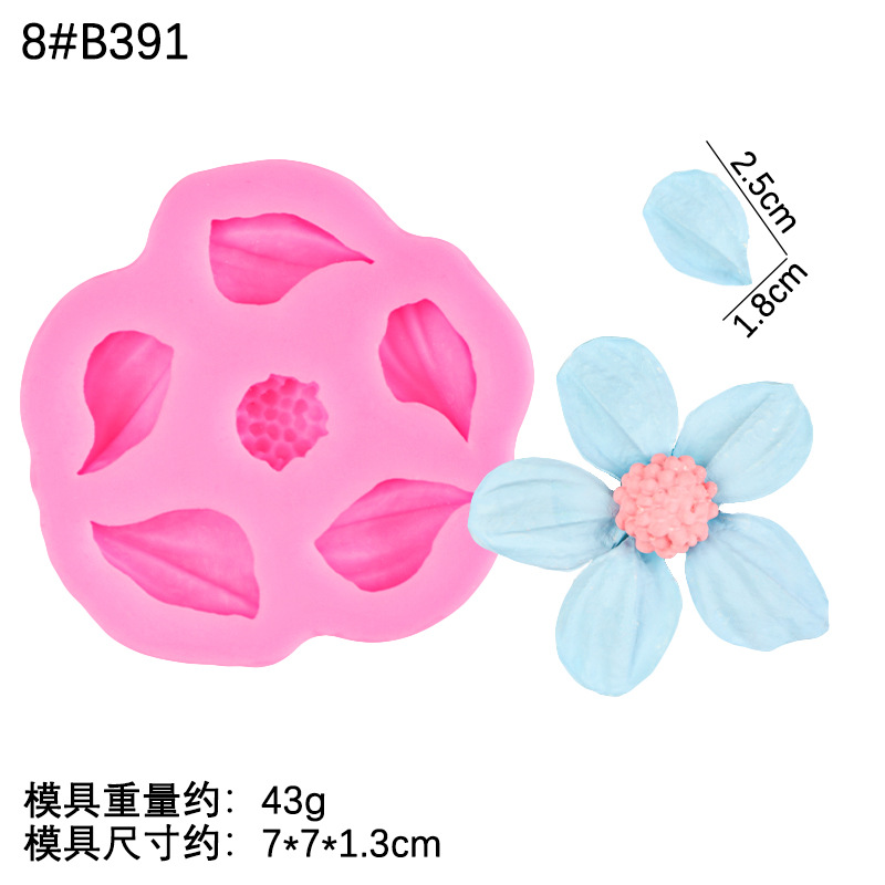 Crema hoja raspador textura fondant chocolate flor horneado epoxi pastel decoración molde de silicona