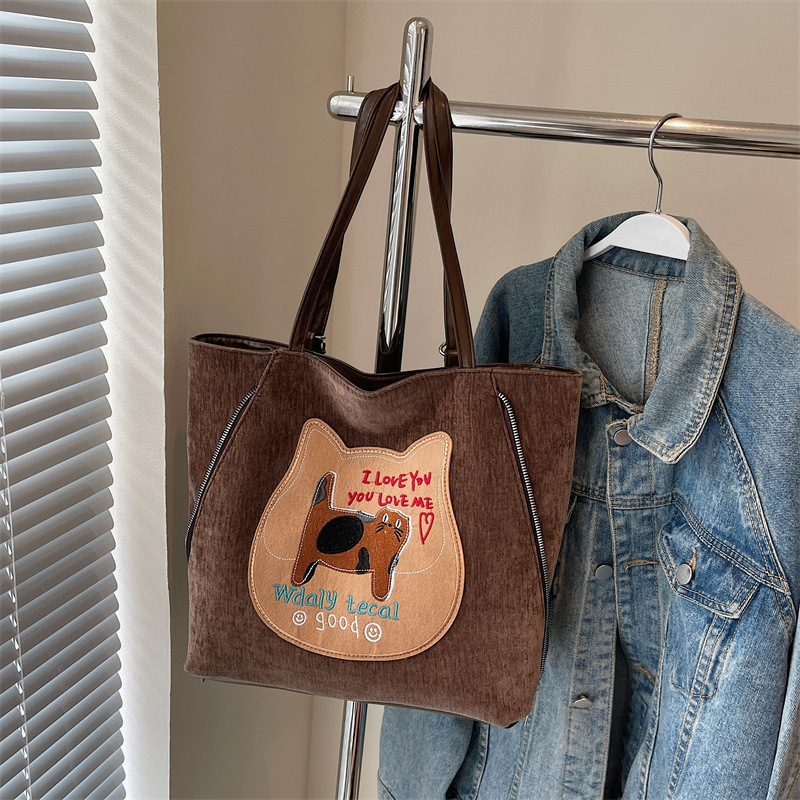 Mochila popular de este año para mujeres 2024 nuevo otoño de alta calidad galletas gatos tote bolsas de hombro de gran capacidad