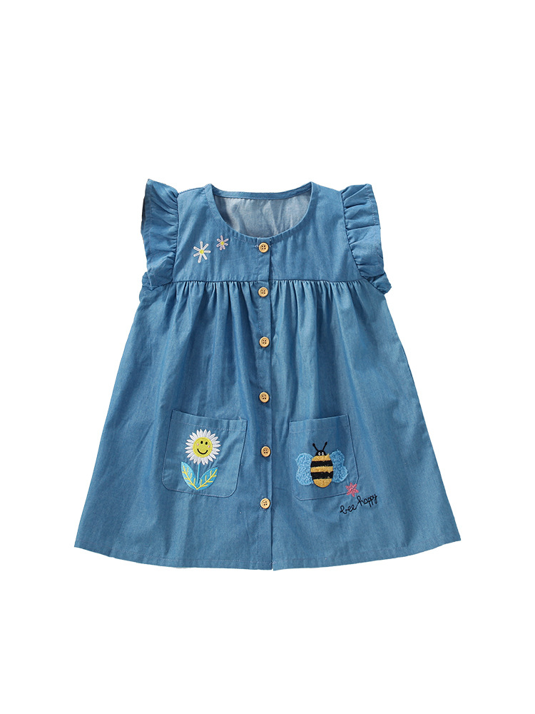 Malwee niños vestido de verano nuevo europeo y americano medio y pequeño estilo occidental niña princesa vestido image 6
